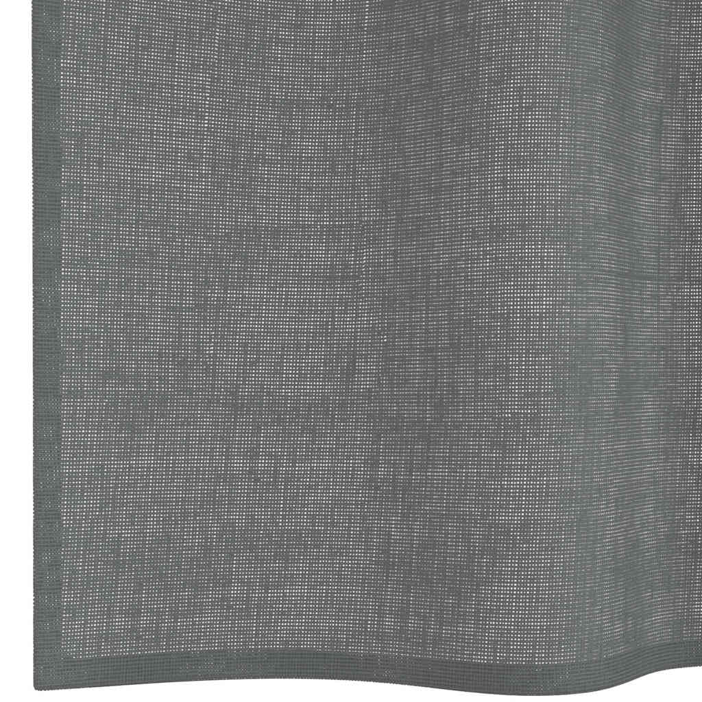 vidaXL Voile Curtains with Loops 2 pcs Dark Grey 140x260 cm