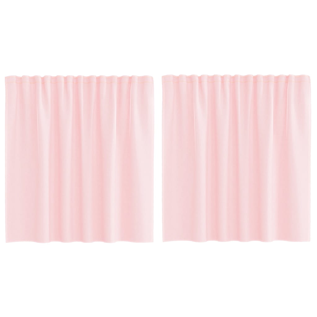 vidaXL Voile Curtains with Loops 2 pcs Light Pink 140x140 cm