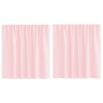vidaXL Voile Curtains with Loops 2 pcs Light Pink 140x140 cm