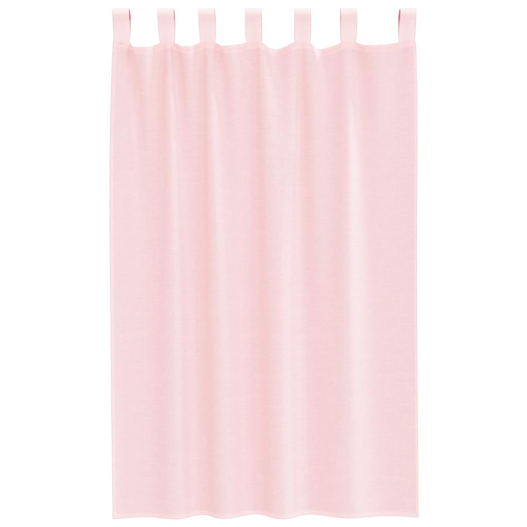 vidaXL Voile Curtains with Loops 2 pcs Light Pink 140x175 cm