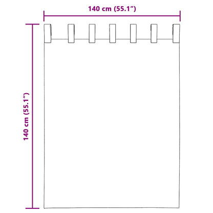 vidaXL Voile Curtains with Loops 2 pcs Light Pink 140x175 cm