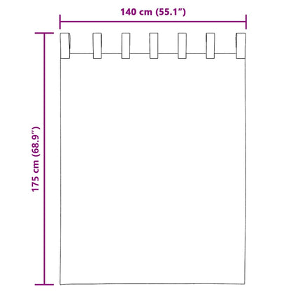 vidaXL Voile Curtains with Loops 2 pcs Light Pink 140x175 cm