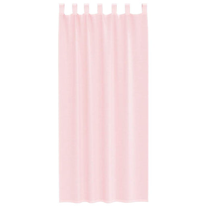 vidaXL Voile Curtains with Loops 2 pcs Light Pink 140x245 cm