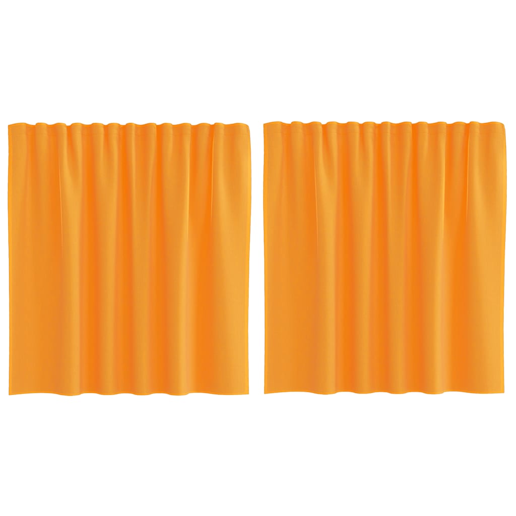 vidaXL Voile Curtains with Loops 2 pcs Orange 140x140 cm