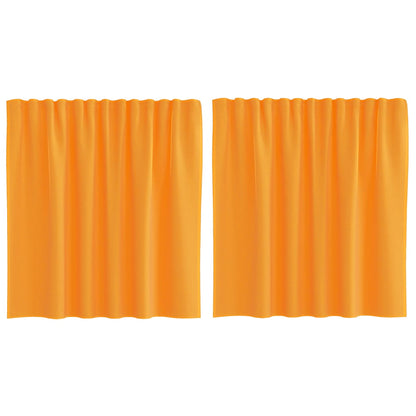 vidaXL Voile Curtains with Loops 2 pcs Orange 140x140 cm