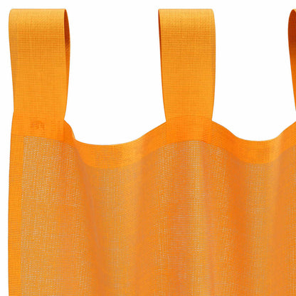 vidaXL Voile Curtains with Loops 2 pcs Orange 140x175 cm
