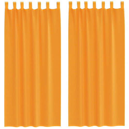 vidaXL Voile Curtains with Loops 2 pcs Orange 140x225 cm