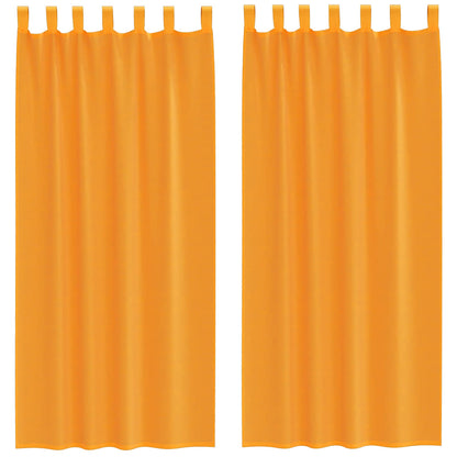vidaXL Voile Curtains with Loops 2 pcs Orange 140x225 cm