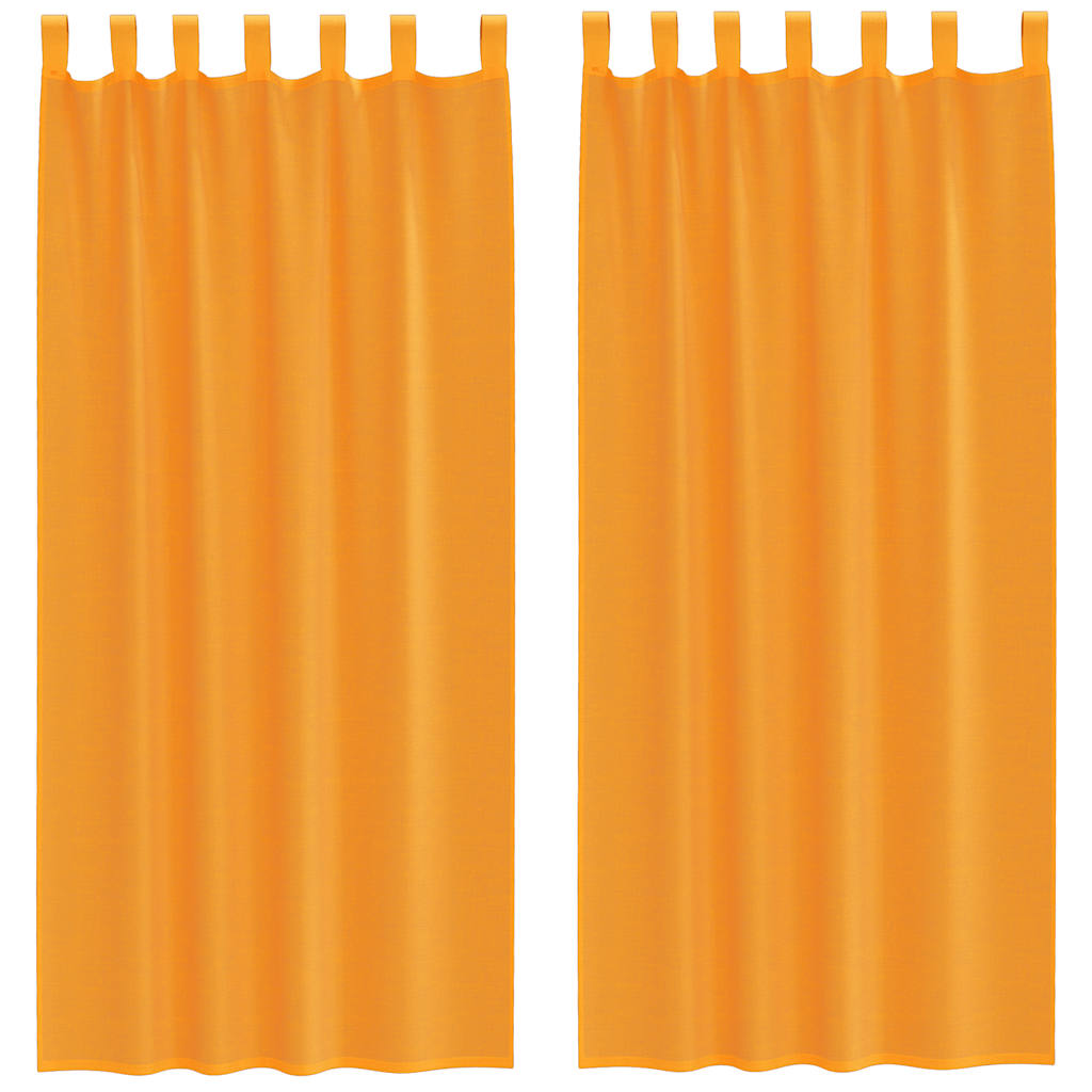 vidaXL Voile Curtains with Loops 2 pcs Orange 140x245 cm