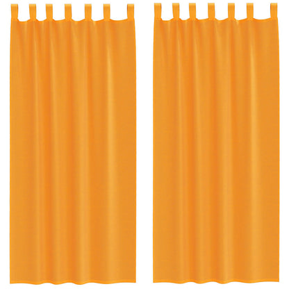 vidaXL Voile Curtains with Loops 2 pcs Orange 140x245 cm
