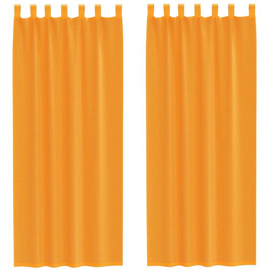 vidaXL Voile Curtains with Loops 2 pcs Orange 140x260 cm