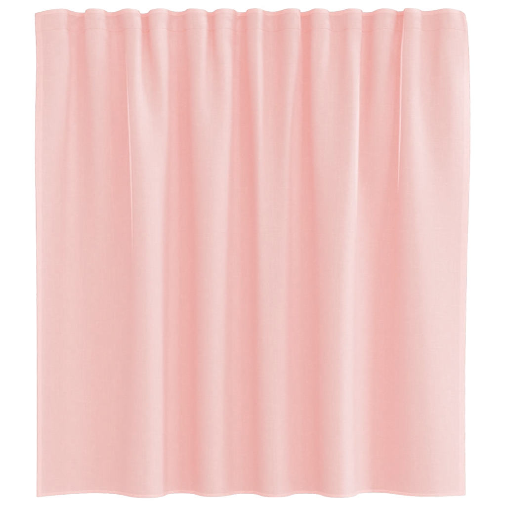 vidaXL Voile Curtains with Loops 2 pcs Pink 140x140 cm