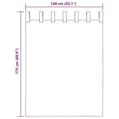 vidaXL Voile Curtains with Loops 2 pcs Pink 140x175 cm