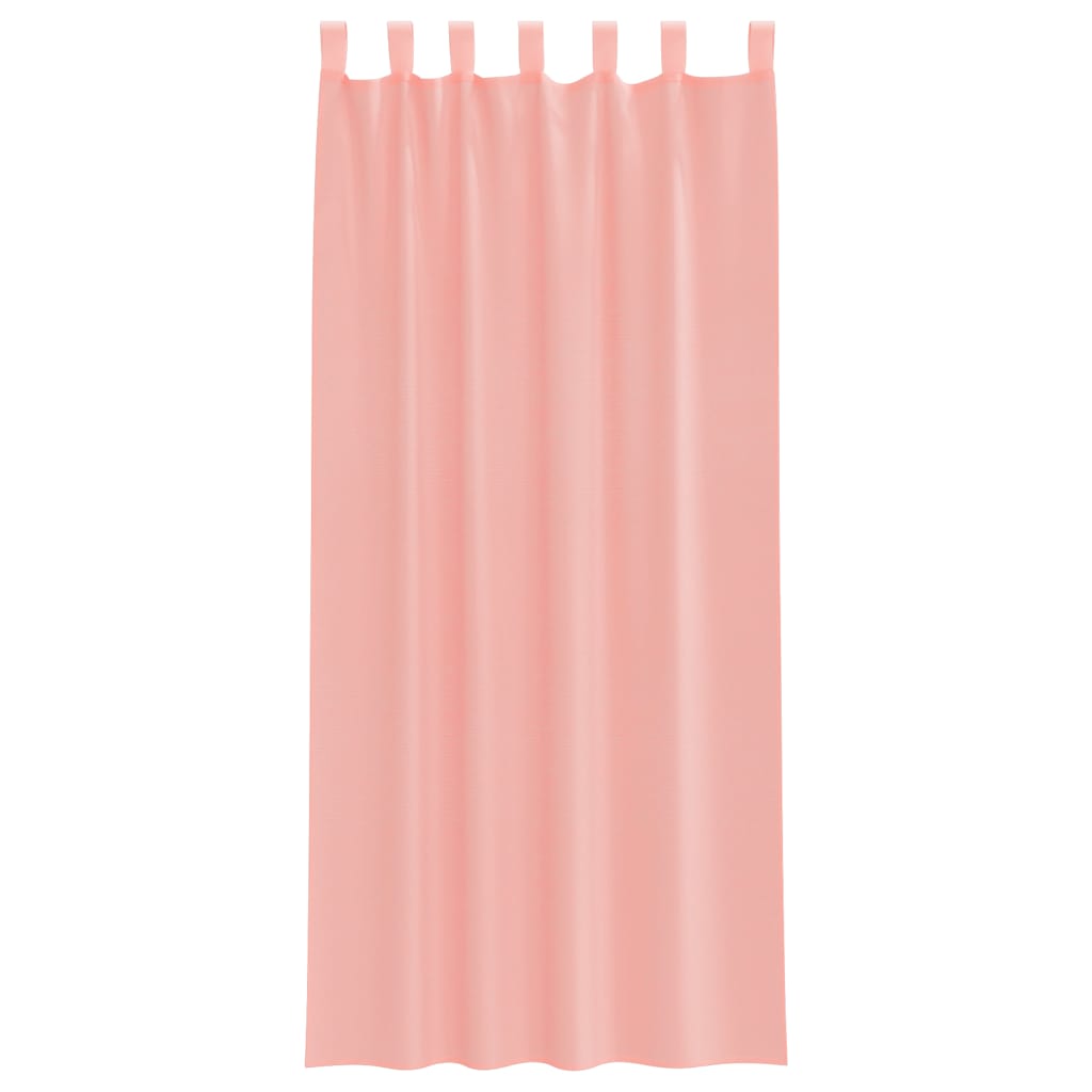 vidaXL Voile Curtains with Loops 2 pcs Pink 140x245 cm