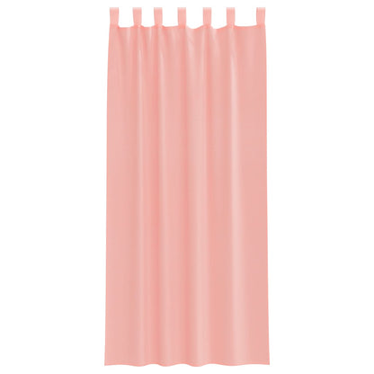 vidaXL Voile Curtains with Loops 2 pcs Pink 140x245 cm