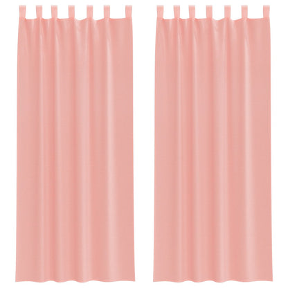 vidaXL Voile Curtains with Loops 2 pcs Pink 140x260 cm