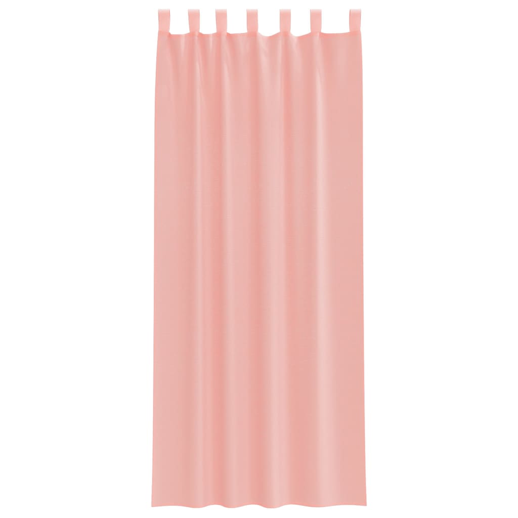 vidaXL Voile Curtains with Loops 2 pcs Pink 140x260 cm