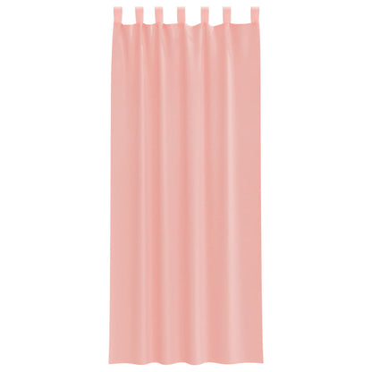 vidaXL Voile Curtains with Loops 2 pcs Pink 140x260 cm