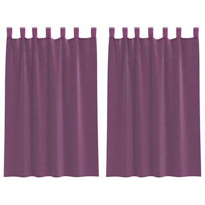 vidaXL Voile Curtains with Loops 2 pcs Purple 140x175 cm