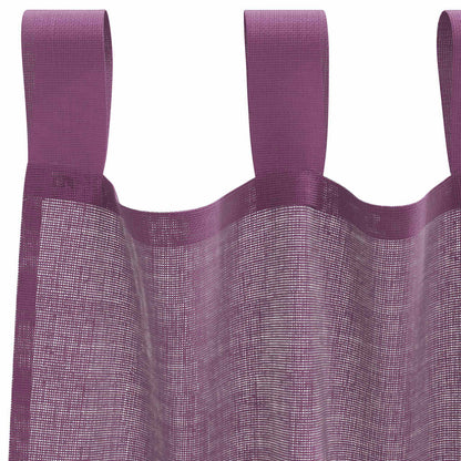vidaXL Voile Curtains with Loops 2 pcs Purple 140x175 cm