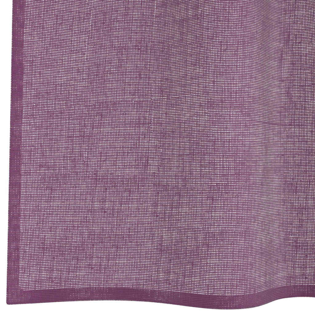 vidaXL Voile Curtains with Loops 2 pcs Purple 140x225 cm