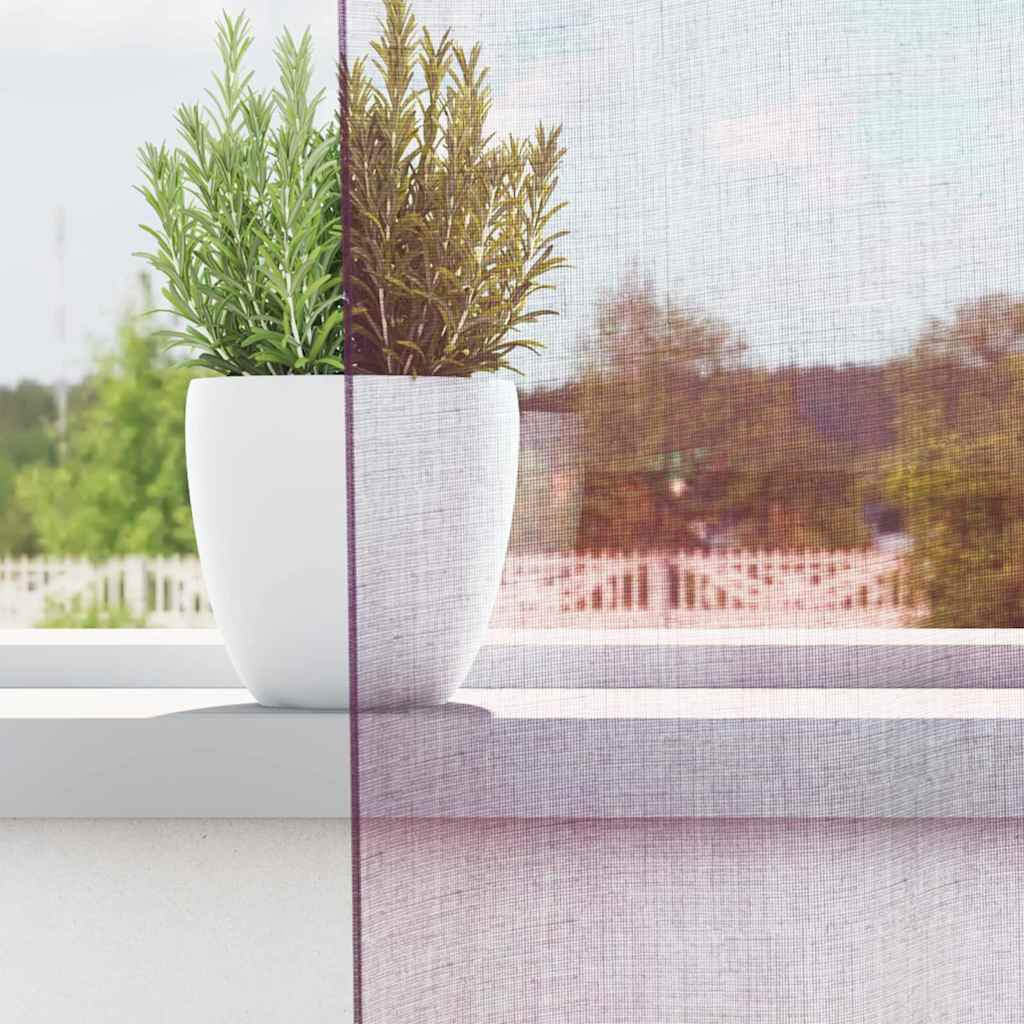 vidaXL Voile Curtains with Loops 2 pcs Purple 140x245 cm