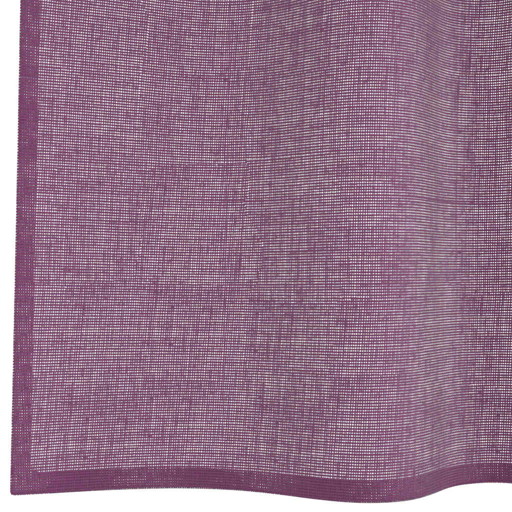 vidaXL Voile Curtains with Loops 2 pcs Purple 140x260 cm