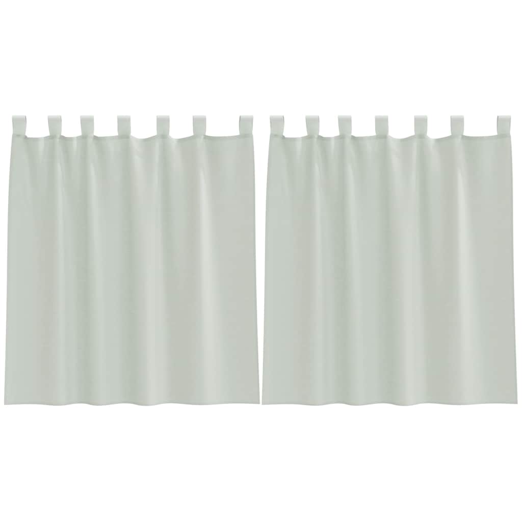 vidaXL Voile Curtains with Loops 2 pcs Light Grey 140x140 cm