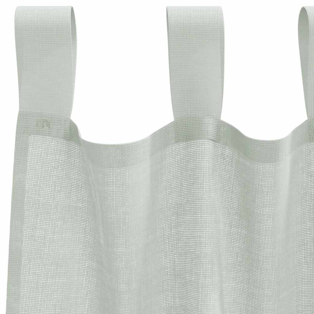 vidaXL Voile Curtains with Loops 2 pcs Light Grey 140x140 cm