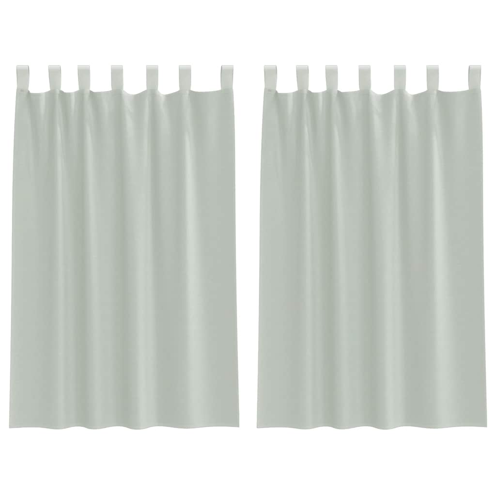 vidaXL Voile Curtains with Loops 2 pcs Light Grey 140x175 cm