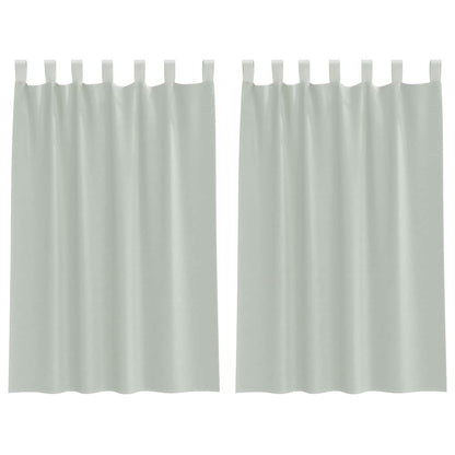 vidaXL Voile Curtains with Loops 2 pcs Light Grey 140x175 cm