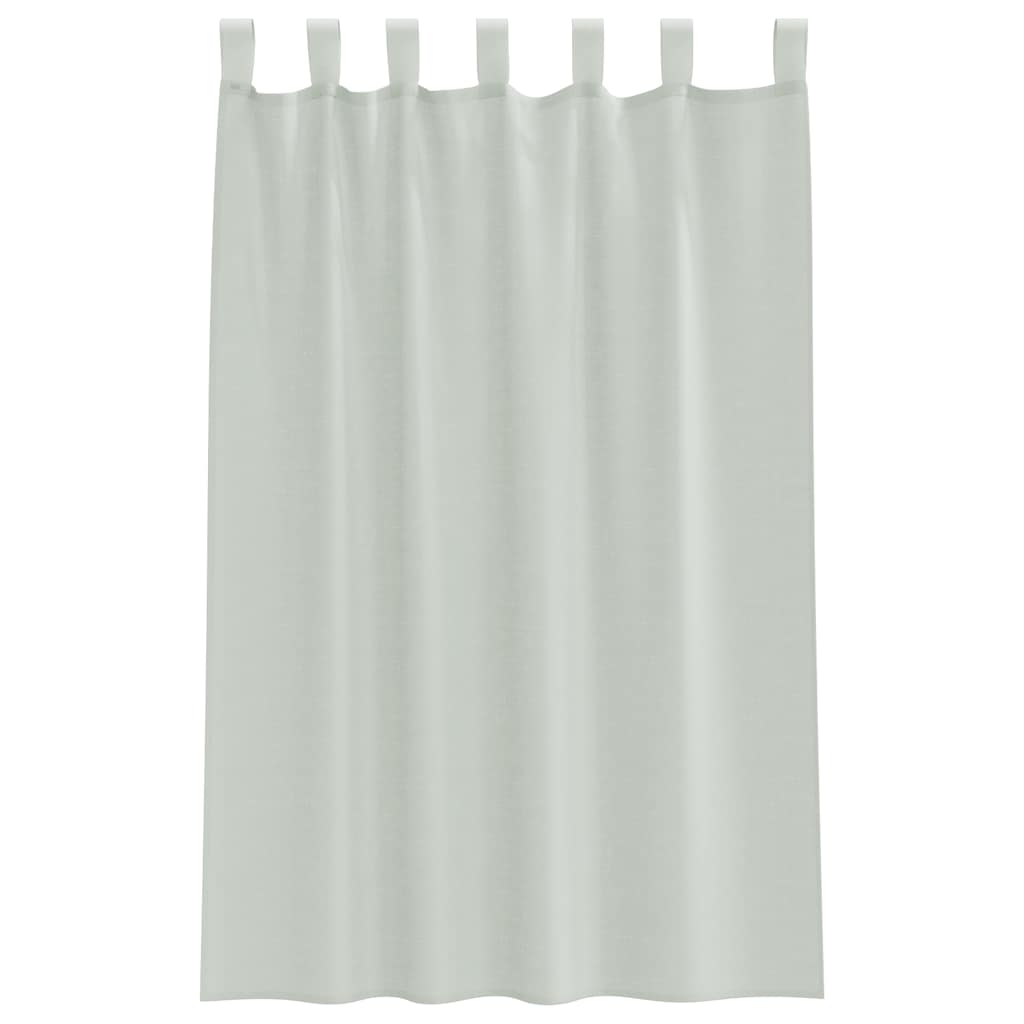vidaXL Voile Curtains with Loops 2 pcs Light Grey 140x175 cm