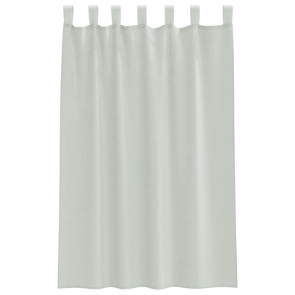 vidaXL Voile Curtains with Loops 2 pcs Light Grey 140x175 cm