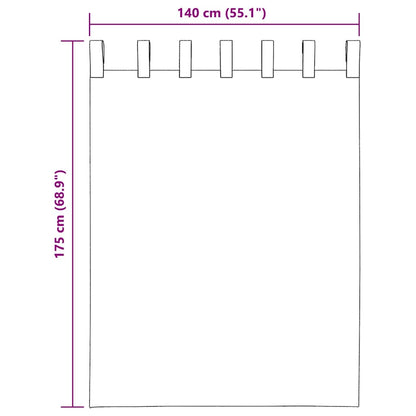 vidaXL Voile Curtains with Loops 2 pcs Light Grey 140x175 cm