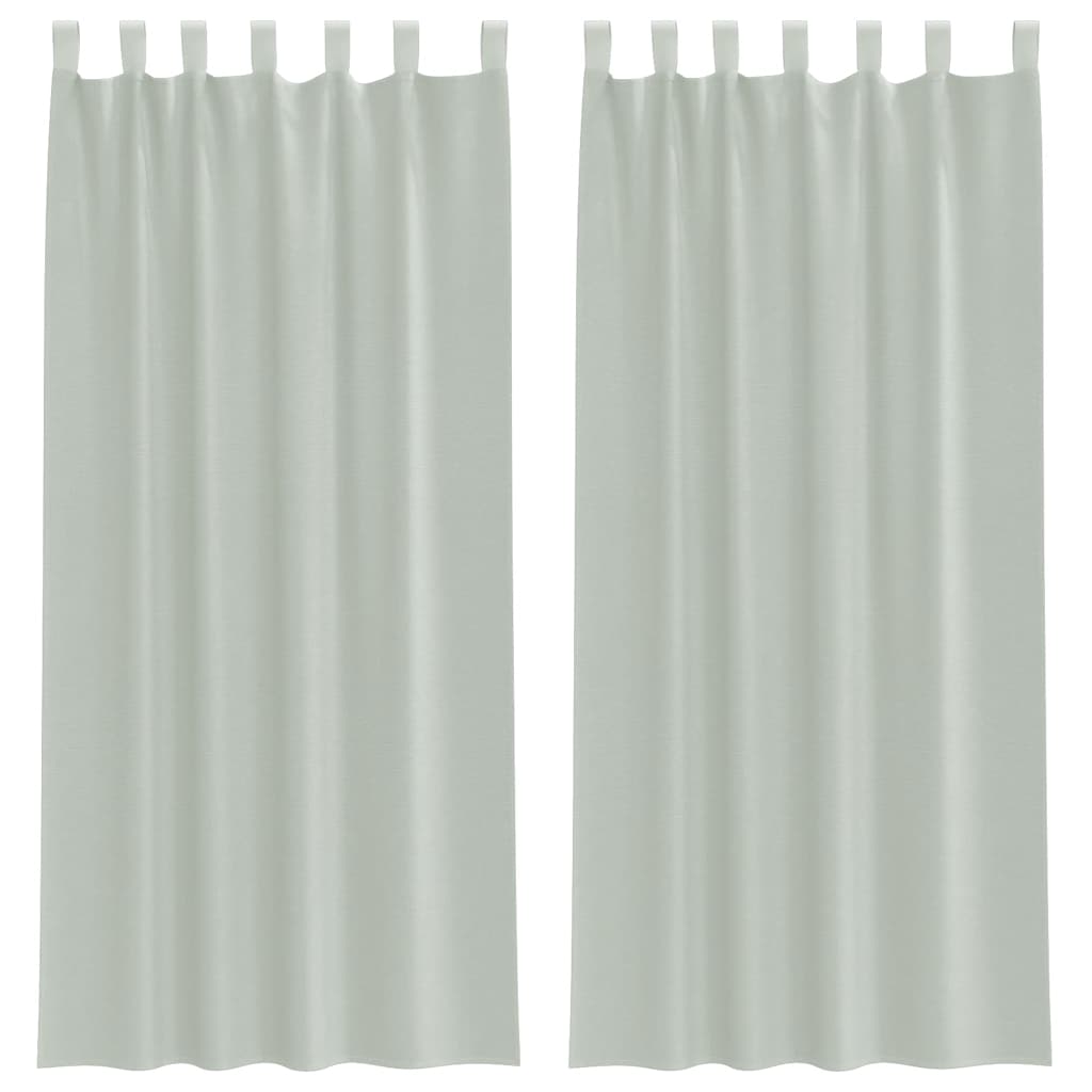 vidaXL Voile Curtains with Loops 2 pcs Light Grey 140x225 cm