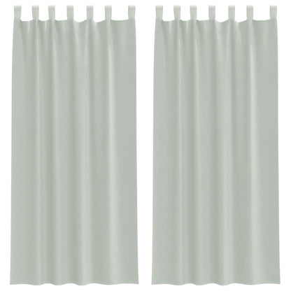 vidaXL Voile Curtains with Loops 2 pcs Light Grey 140x225 cm