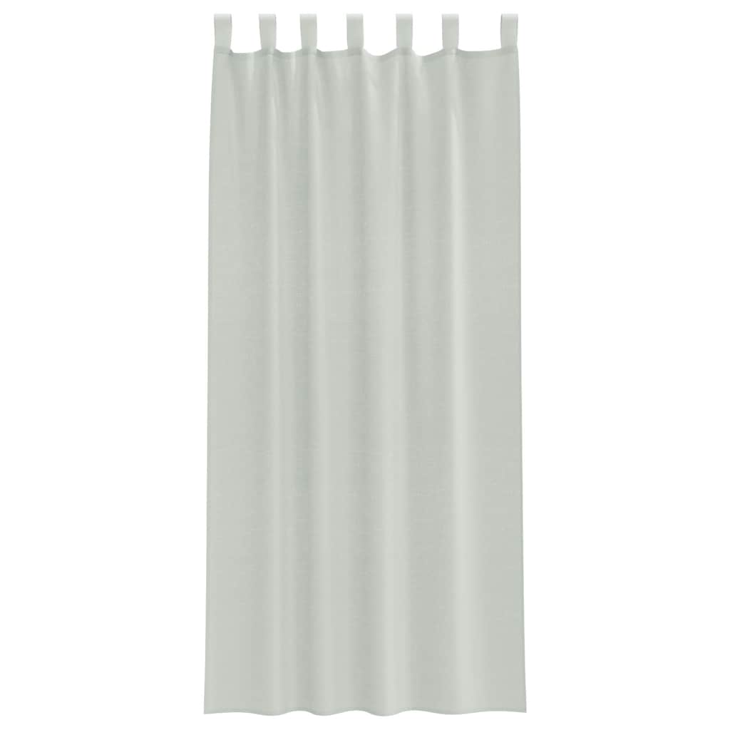 vidaXL Voile Curtains with Loops 2 pcs Light Grey 140x225 cm