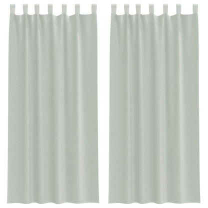 vidaXL Voile Curtains with Loops 2 pcs Light Grey 140x245 cm