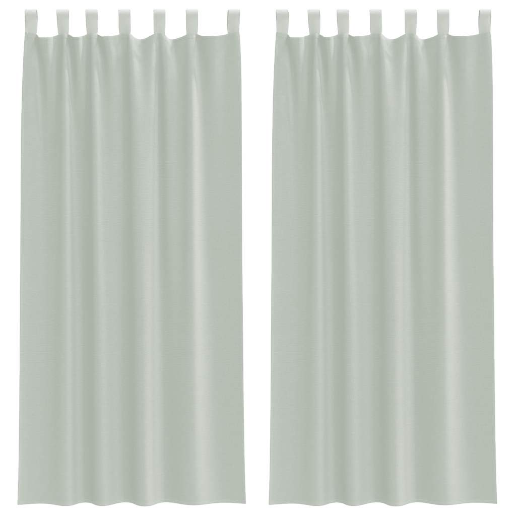 vidaXL Voile Curtains with Loops 2 pcs Light Grey 140x245 cm