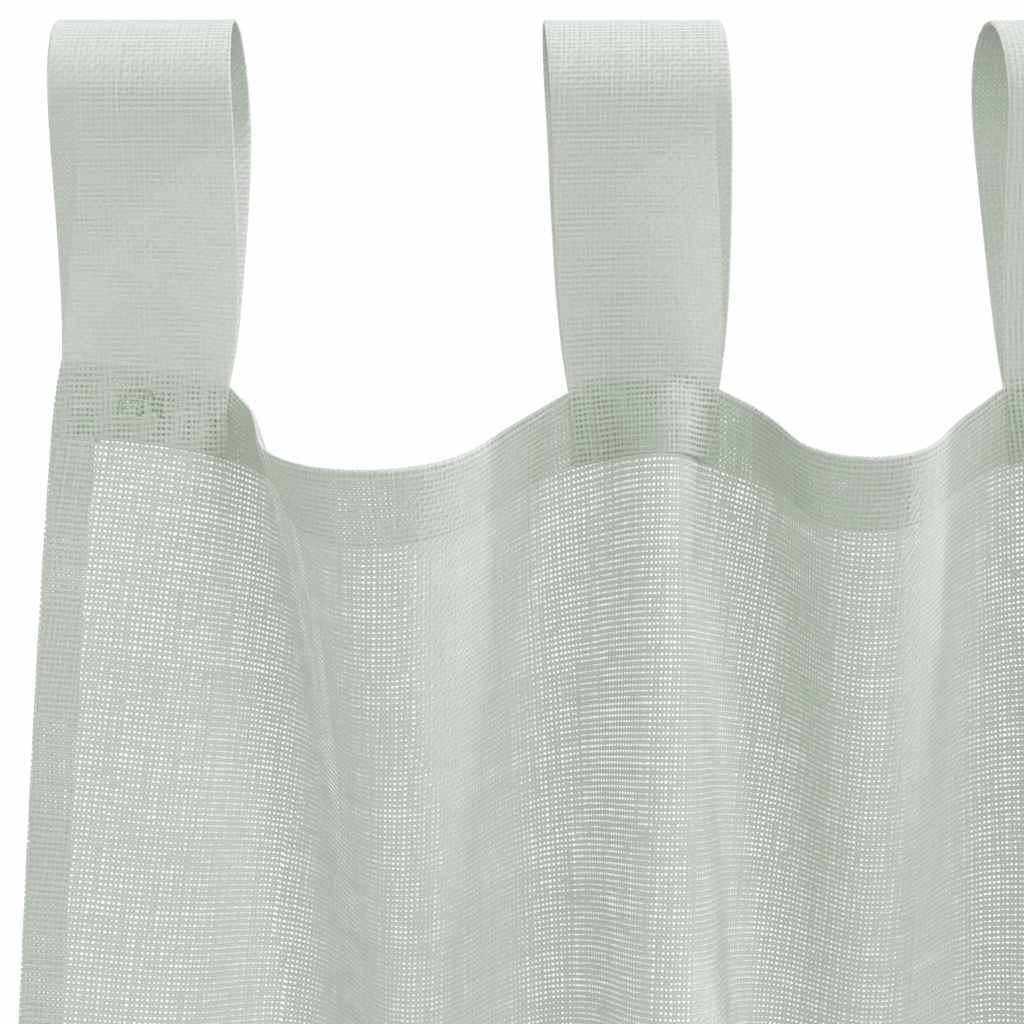 vidaXL Voile Curtains with Loops 2 pcs Light Grey 140x260 cm
