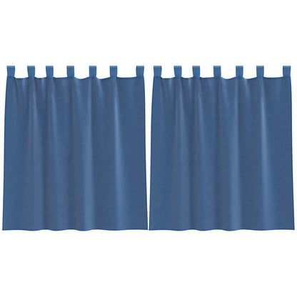 vidaXL Voile Curtains with Loops 2 pcs Royal Blue 140x140 cm