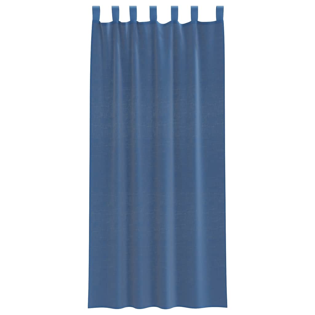 vidaXL Voile Curtains with Loops 2 pcs Royal Blue 140x225 cm