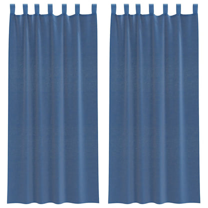 vidaXL Voile Curtains with Loops 2 pcs Royal Blue 140x245 cm
