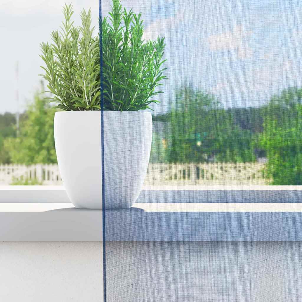 vidaXL Voile Curtains with Loops 2 pcs Royal Blue 140x260 cm