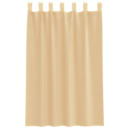 vidaXL Voile Curtains with Loops 2 pcs Sand 140x175 cm