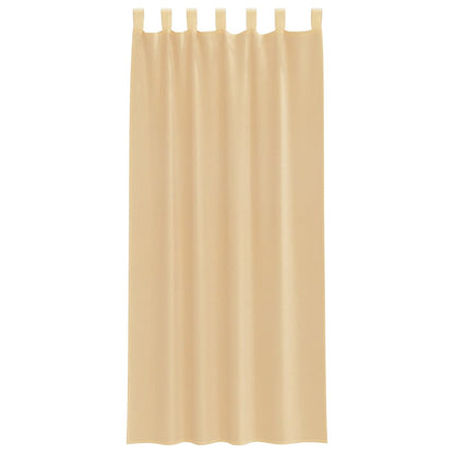 vidaXL Voile Curtains with Loops 2 pcs Sand 140x225 cm