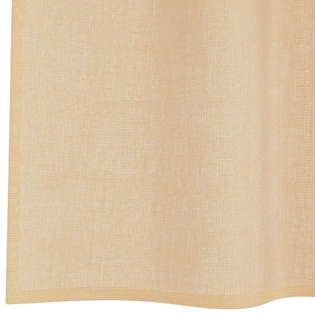 vidaXL Voile Curtains with Loops 2 pcs Sand 140x225 cm