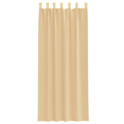 vidaXL Voile Curtains with Loops 2 pcs Sand 140x260 cm