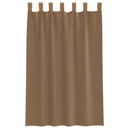 vidaXL Voile Curtains with Loops 2 pcs Light Brown 140x175 cm