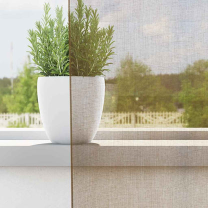vidaXL Voile Curtains with Loops 2 pcs Light Brown 140x225 cm